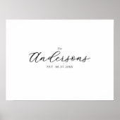 Poster Elegant Modern Wedding Guest Signature (Devant)