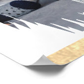 Poster Elegant Moderne Blanc & Or Ajouter Votre Famille D (Coin)