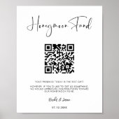 Poster Elégant & moderne Honeymoon fund Code QR (Devant)