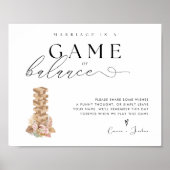 Poster Élégant moderne Jenga Guest Book Mariage Sign (Devant)