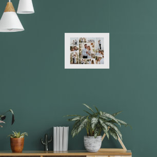 Poster Élégant moderne minimaliste photo collage simple p