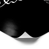 Poster Élégant Moderne Photo Calligraphie Nom Date Mariag (Coin)