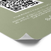 Poster Elégant & moderne sauge vert fonds Lune de miel co (Coin)