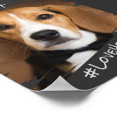 Poster Élégant Moderne Simple Noir Garde Chien (Coin)