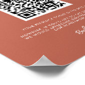 Poster Elégant & moderne terre cuite fonds Lune de miel c (Coin)