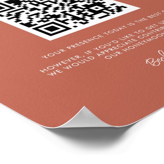 Poster Elégant & moderne terre cuite fonds Lune de miel c (Coin)