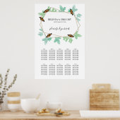 Poster Élégant Monarque Papillon Mariage de siège graphiq (Cuisine)