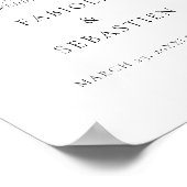 Poster Élégant monogramme de crête botanique Signal de bi (Coin)