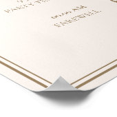 Poster Élégant Monogramme de crête Golf Mariage (Coin)