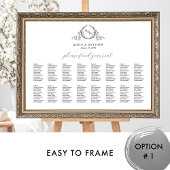 Poster Élégant Monogramme Mariage SIGNE DE SIÈGE