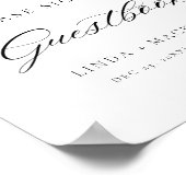 Poster Élégant monographie de crête botanique mariage Liv (Coin)