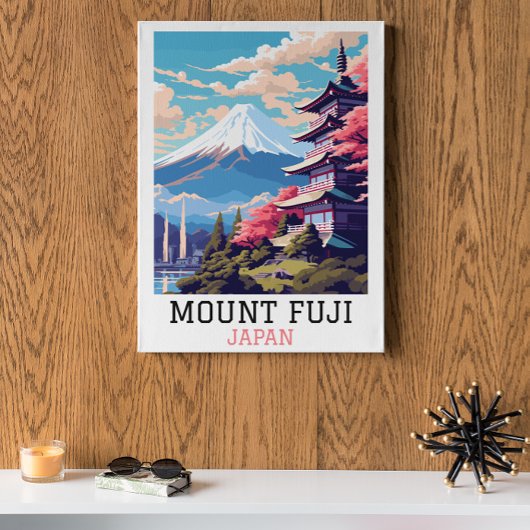 Poster Élégant Mont Fuji Japon Voyage Art