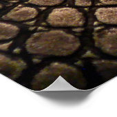 Poster Elégant motif en cuir gros plan. (Coin)