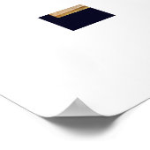 Poster Elegant Navy Blue & Fake Classic 4 Muli Photos (Coin)