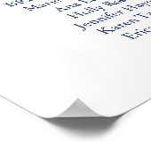 Poster Elegant Navy Calligraphy Wedding Program (Hoek)