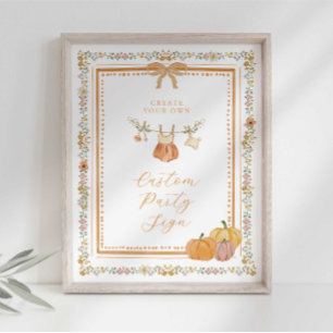 Poster Élégant Nœud Papillon Tombez Amoureux Baby Shower