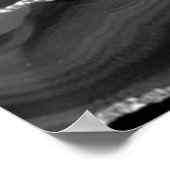 Poster Elégant noir argenté Agate Mariage Bienvenue (Coin)