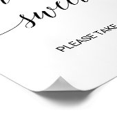 Poster Élégant noir calligraphie L'amour est doux signe (Coin)