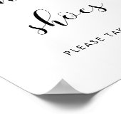 Poster Elégant noir et blanc Chaussure mariage (Coin)