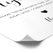 Poster Elégant noir et blanc Date nuit idées signe (Coin)