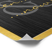 Poster Elégant Noir et Or Alors et maintenant 50e anniver (Coin)