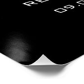 Poster Élégant Noir La Nuit Avant Le Dîner De Répétition (Coin)