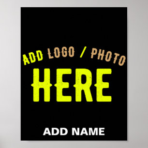 POSTER ÉLÉGANT NOIR PERSONNALISABLE MARQUE VERIFIE MODERN