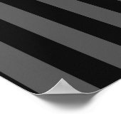 Poster Élégant Noir Sensibilisation au Ruban Bande Vertic (Coin)