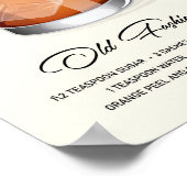 Poster Elegant Old Fashioned Cocktail Recipe Artwork (Coin)