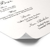 Poster Elegant Old Money Black and Ivory Wedding Bar (Coin)