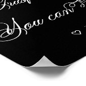 Poster Élégant, on peut danser | Calligraphie blanche amu (Coin)