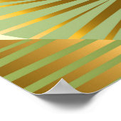 Poster élégant or exotique feuilles sans couture motif su (Coin)