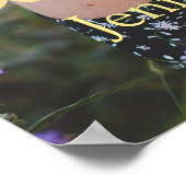 Poster élégant or moderne doux 16 photo signe de bienvenu (Coin)