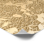 Poster Elégant Or Moderne Floral Bienvenue À Notre Mariag (Coin)