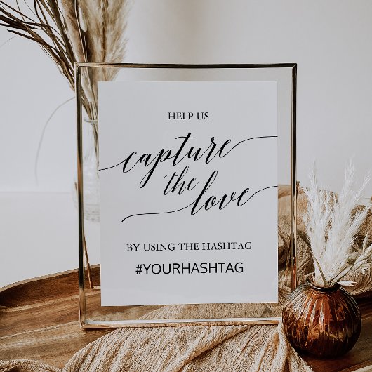 Poster Élégant panneau « Capturez l'amour » en calligraph