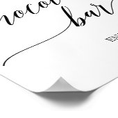 Poster Élégant panneau de bar de chocolat chaud calligrap (Coin)