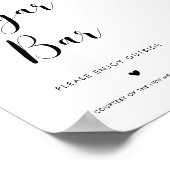 Poster Elégant panneau de barre de cigar noir et blanc Ma (Coin)