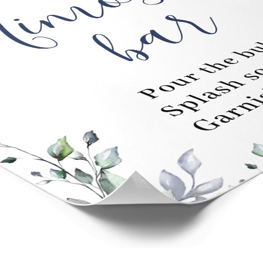 Poster Élégant panneau de barre Eucalyptus Mimosa (Coin)