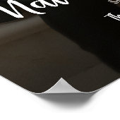 Poster Élégant panneau de bienvenue de la fête de fiançai (Coin)