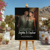 Poster Élégant panneau de bienvenue de la fête de fiançai