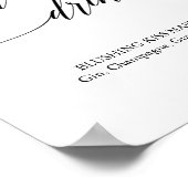 Poster Élégant panneau de boisson signature en calligraph (Coin)