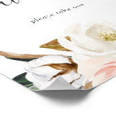 Poster Élégant panneau de cadeaux de mariage Magnolia (Coin)