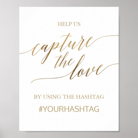 Poster Élégant panneau de calligraphie dorée Capturez l'a (Devant)