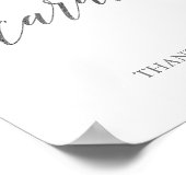 Poster Élégant panneau de cartes de mariage à calligraphi (Coin)