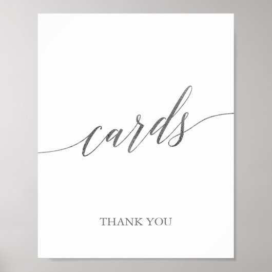 Poster Élégant panneau de cartes de mariage à calligraphi (Devant)
