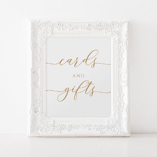 Poster Élégant Panneau de Cartes et Cadeaux