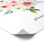 Poster Élégant Panneau de Fleurs Automnales Déliées (Coin)