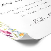 Poster Élégant panneau de la barre de fleurs rose (Coin)