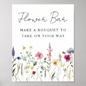 Poster Élégant panneau de la Fête des mariées Fleur sauva (Devant)