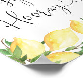 Poster Élégant panneau de mariage avec des citrons "Sip S (Coin)